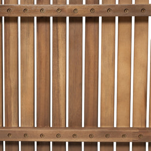 Outdoor Dining Table With Slatted Top, Ideal For Patio