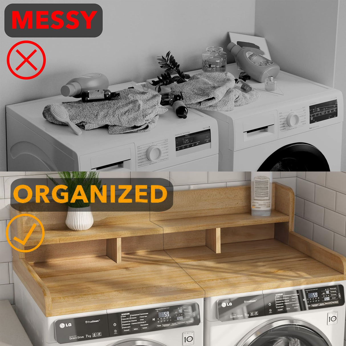 Washer Dryer Countertop with Non-Slip Pads