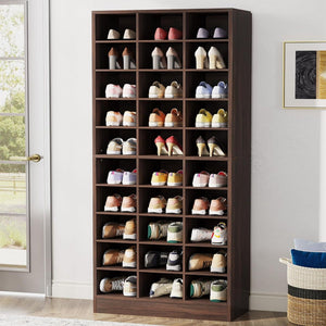 10 Tier Shoe Storage Cabinet With 30 Cubbies