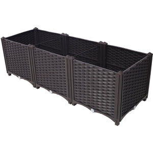 Deep Raised Garden Bed Plastic Planter Boxes