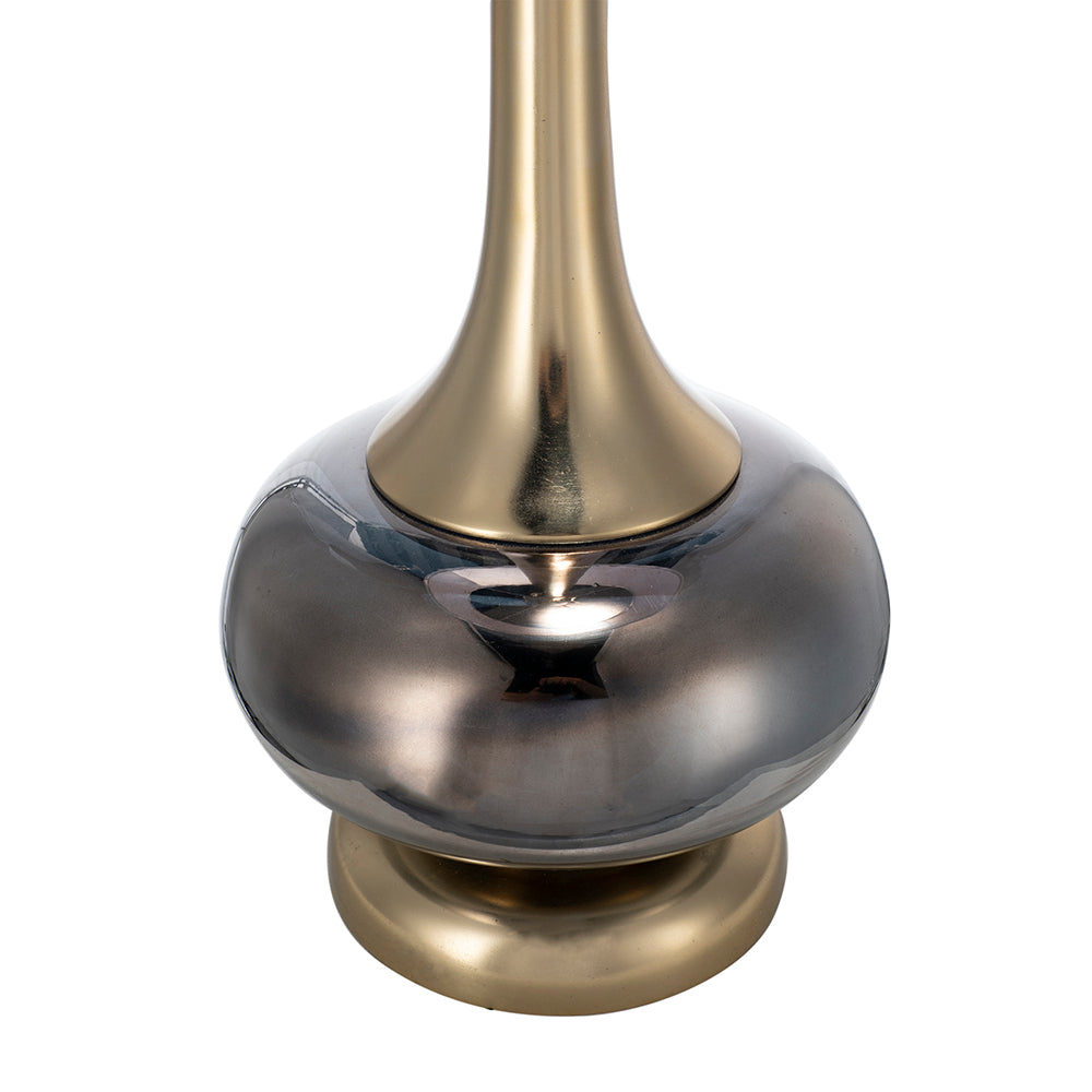 D15x29 Table Lamp with Glass Drum Shade