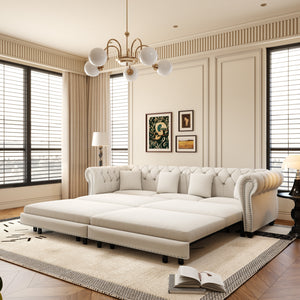 Chesterfield 3-in-1 Pull-Out Sofa Bed