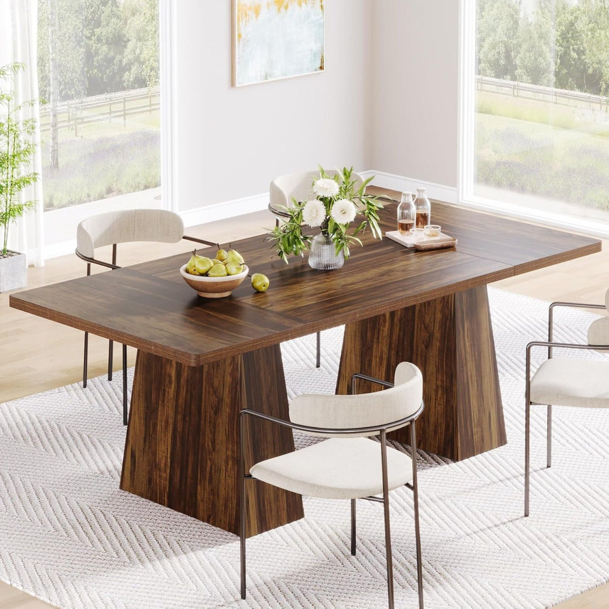 Executive Desk, Workstation With Double Pedestal For Home Office
