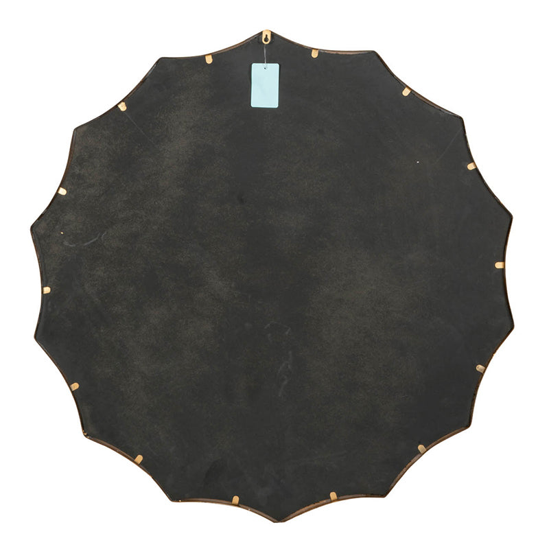 D40' Round Sunburst Wall Mirror with Gold Finish, Wall Decor Mirror for Entryway Bedroom Living Room