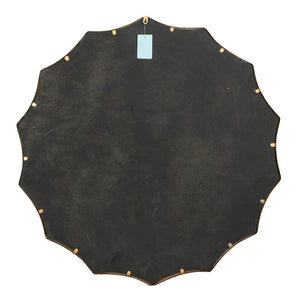 D40' Round Sunburst Wall Mirror with Gold Finish, Wall Decor Mirror for Entryway Bedroom Living Room