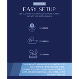 Restonic ComfortCare Hybrid Firm Mattress & 12-Piece Premium Comfort Bedding PackQueen Size