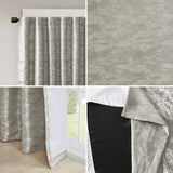 Jacquard lined total blackout rod pocket/back tab curtain panel (only 1 pc panel)
