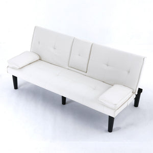 Sofa Bed With Foldable Design And Cup Holder