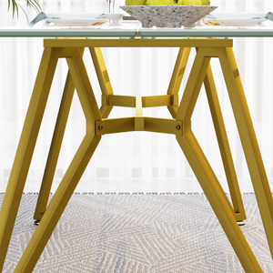 70.9-Inch Rectangular Glass Dining Table