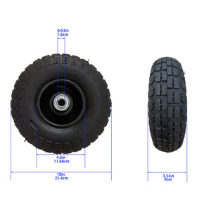 Air Wheels 410/3.50-4 10-Inch Replacement Part with Iron Construction - Black