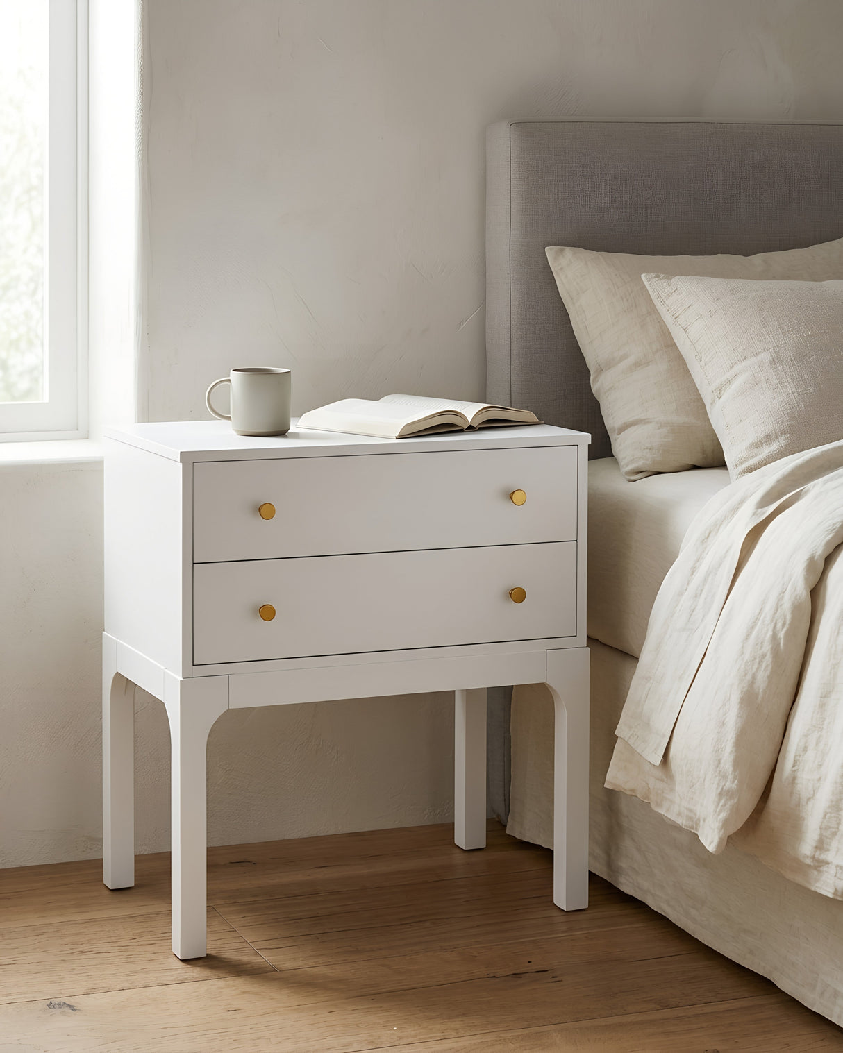 Alonso 2-Drawer Modern Nightstand