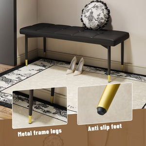Multifunctional Black Shoe Bench