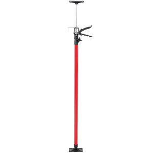 Adjustable Steel Support Pole System For Jacks And Drywalls With Carry Bag - Black / Red