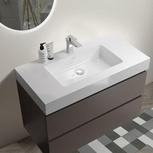 Alice - Bathroom Vanity With Sink, Wall Mounted, Floating