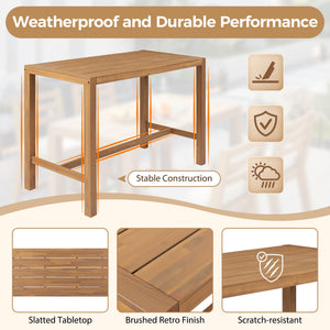 Patio Bar Set With Ergonomic Chairs