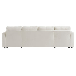 U-Shaped Sectional Sofa Bed With Storage And USB Ports
