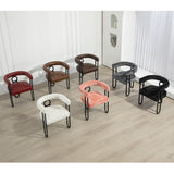 House hold contemporary designed upholstered accent/dining chair/barrel side chairs set of 2