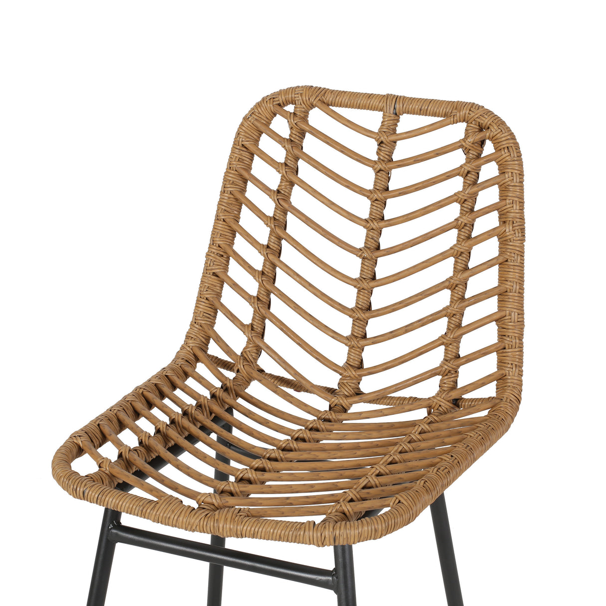 Sawtelle outdoor wicker barstools (set of 2)