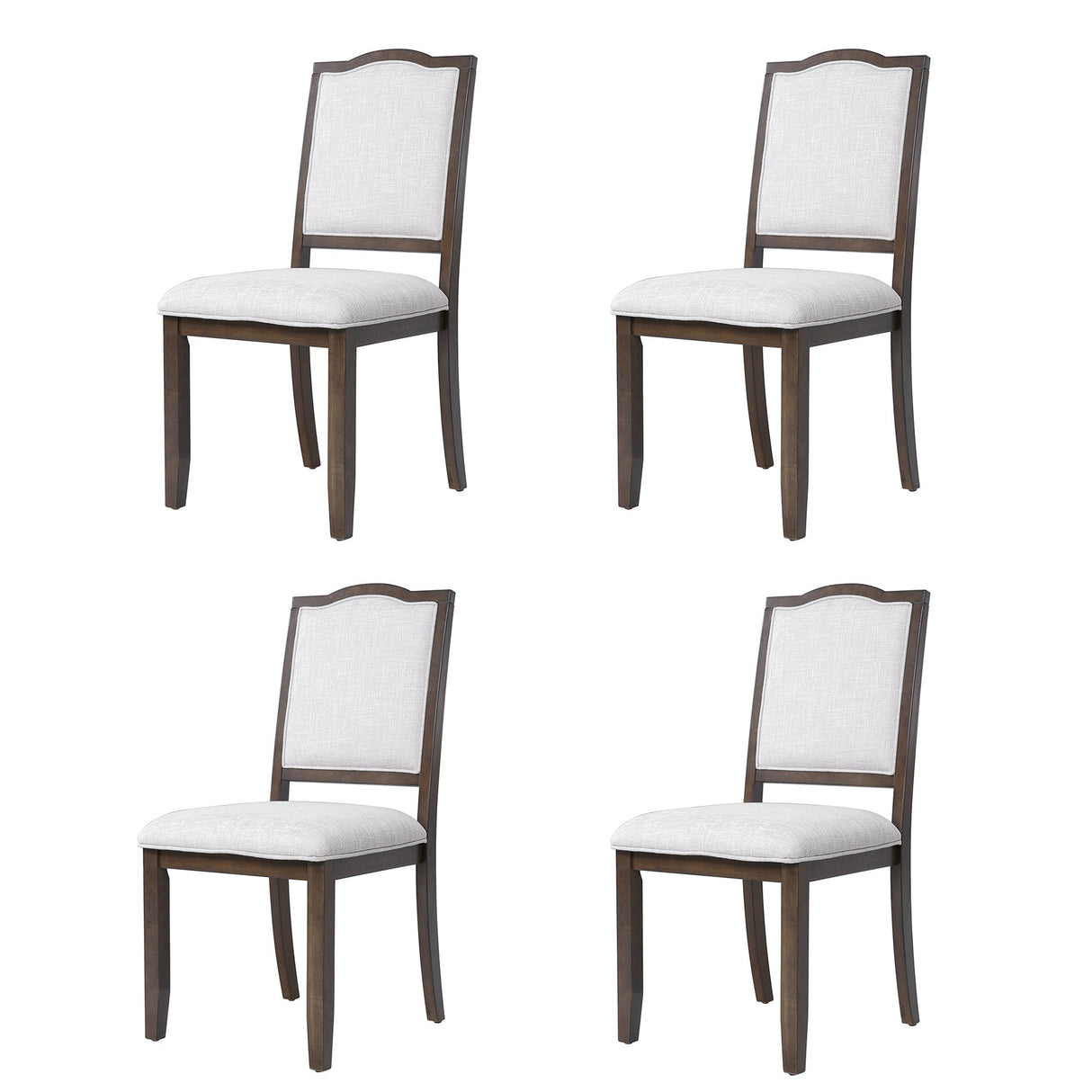 Farmhouse Dining Chairs Set of 4, Upholstered High Back