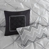 7 Piece Tufted Comforter Set Grey California King