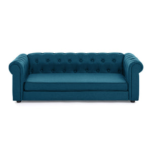 Elegant Rectangular Pet Bed for Big and Oversized Dogs - Dark Blue