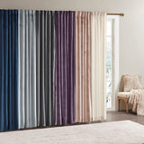 Room Darkening Metallic Printed Poly Velvet Rod Pocket/Back Tab Window Panel Pair Ivory 37x84"