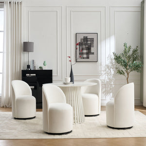 360 Degree Swivel Armless Dining Barrel Chair