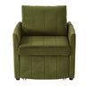 Upholstered Convertible Sleeper Sofa With 5 Position Backrest, Side Pockets, Storage