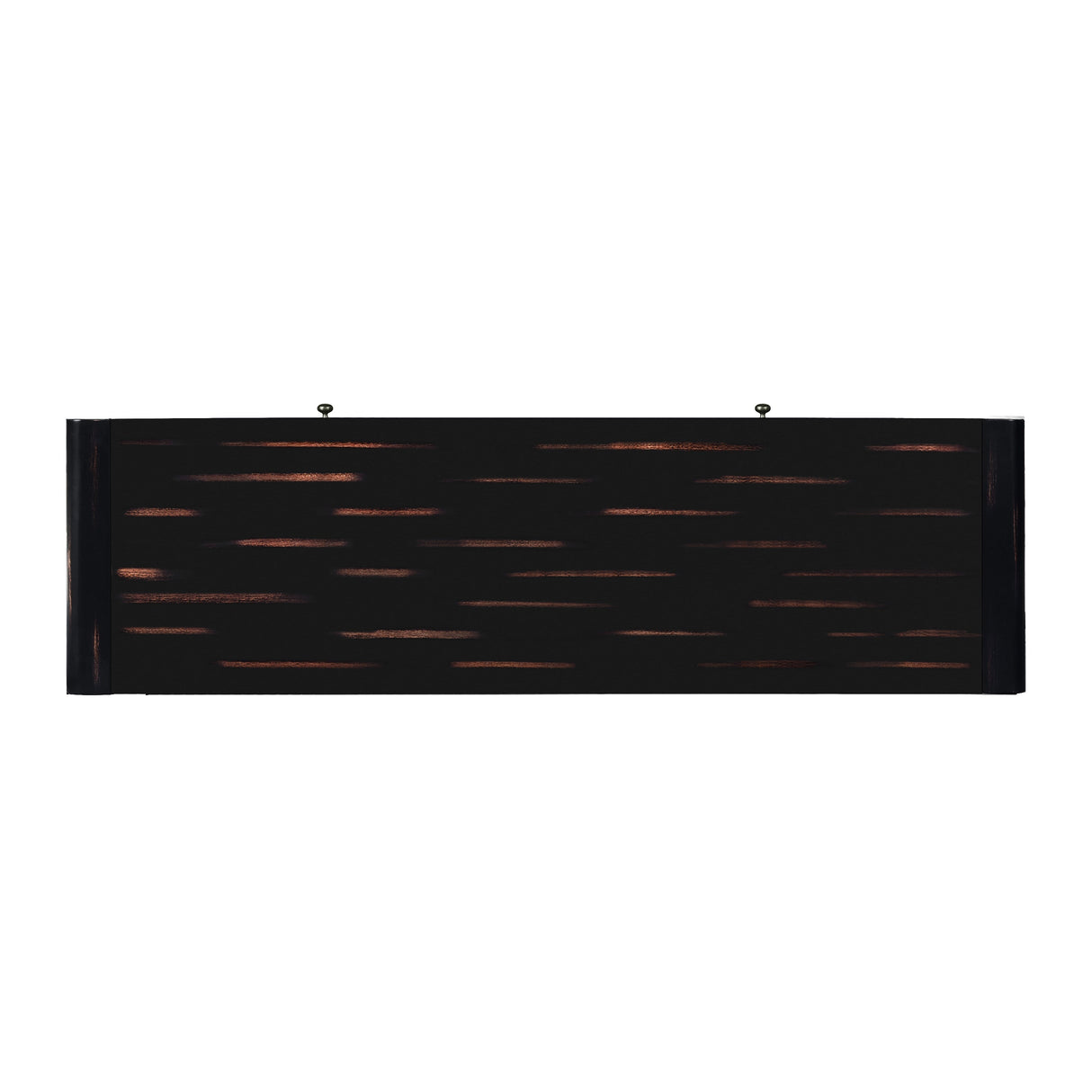 Curved Console Table with StorageDistressed Black