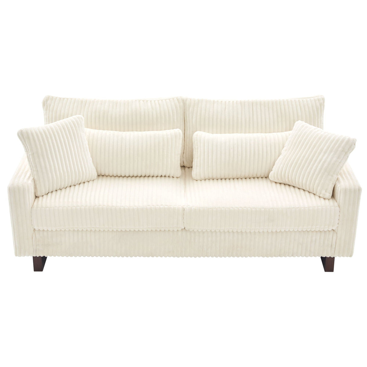 Modern Loveseat Sofa With 4 Pillows