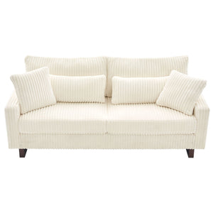 Modern Loveseat Sofa With 4 Pillows