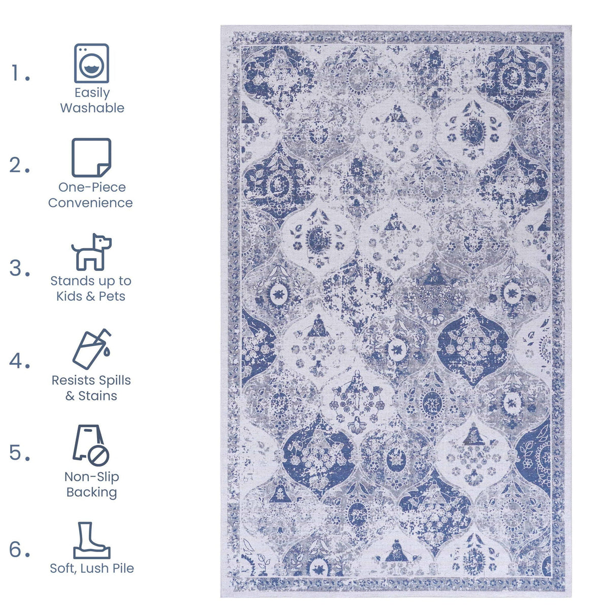 Maval - Stunning Washable Area Rug