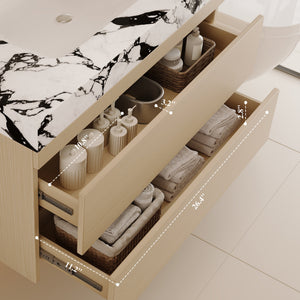 29.9" Modern Floating Bathroom Vanity