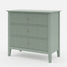 Fluted 3 Drawer Nightstand With Soft Close Slides
