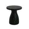 Lightweight Travertine Side Table with Weatherproof Finish – Black or Beige