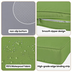 Cushion Covers For 7 Piece Wicker Sectional Sofa, 14 Pack Seat And Back Slipcovers With Zipper