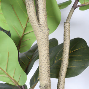 6Ft Real Touch Fake Fiddle Leaf Fig Tree In Pot, Indoor Decor For Home - Green Leaves