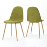 Modern Minimalist Fabric Dining Chair with Iron Legs