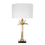 D16x31' Leaf Lamp with Marble Base Gold