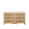Modern Arc Shaped Corner Rattan Cabinet With 6 Drawers