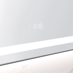 36" x 28" LED Bathroom Mirror with Front and Backlight