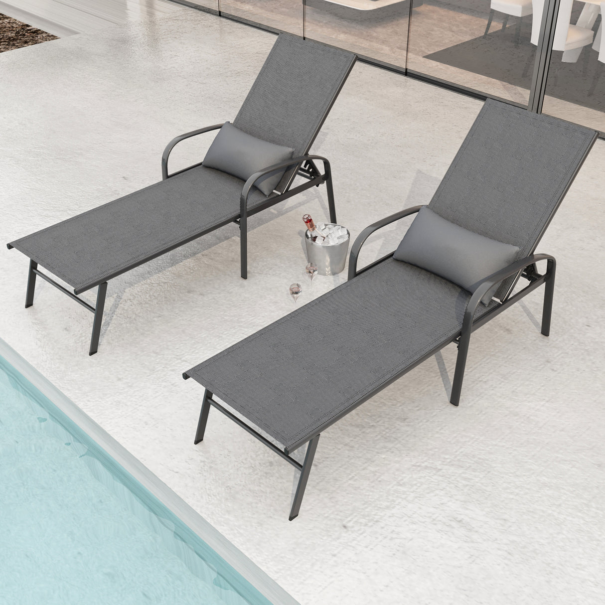 The Five-Position Outdoor Recliner - Set of 2