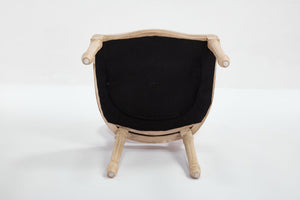 French Country Dining Chairs Set of 2 with Rattan Back - Beige Upholstery