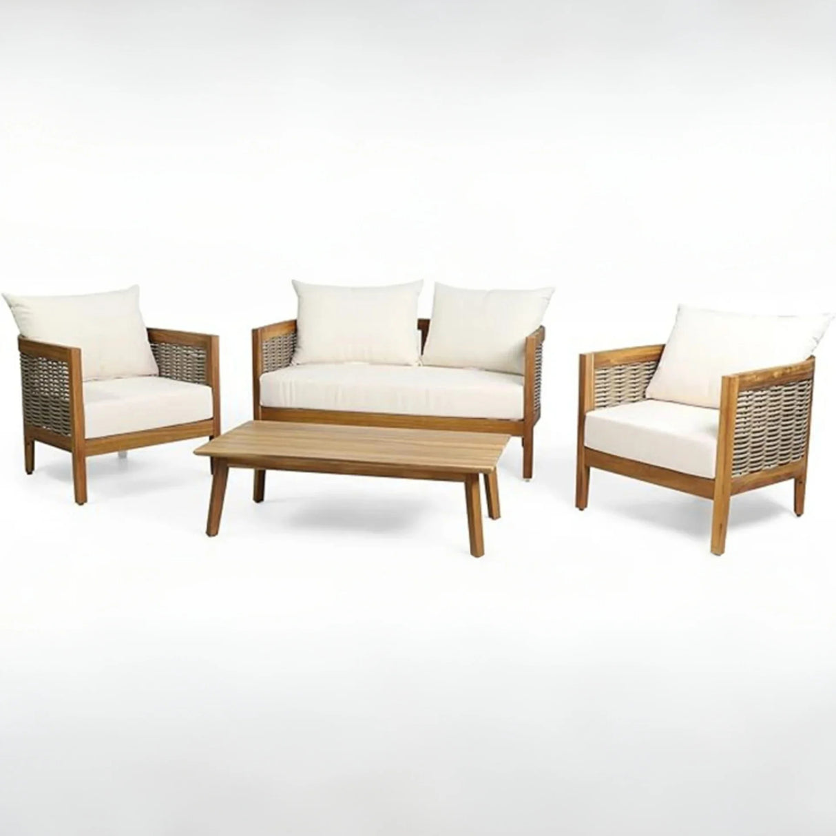 The-Marenholt™-Acacia-&-Rattan-Outdoor-Chat-Set-Outdoor-Furniture-Sets