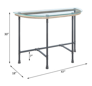 Brantley Clear Glass & Sandy Table