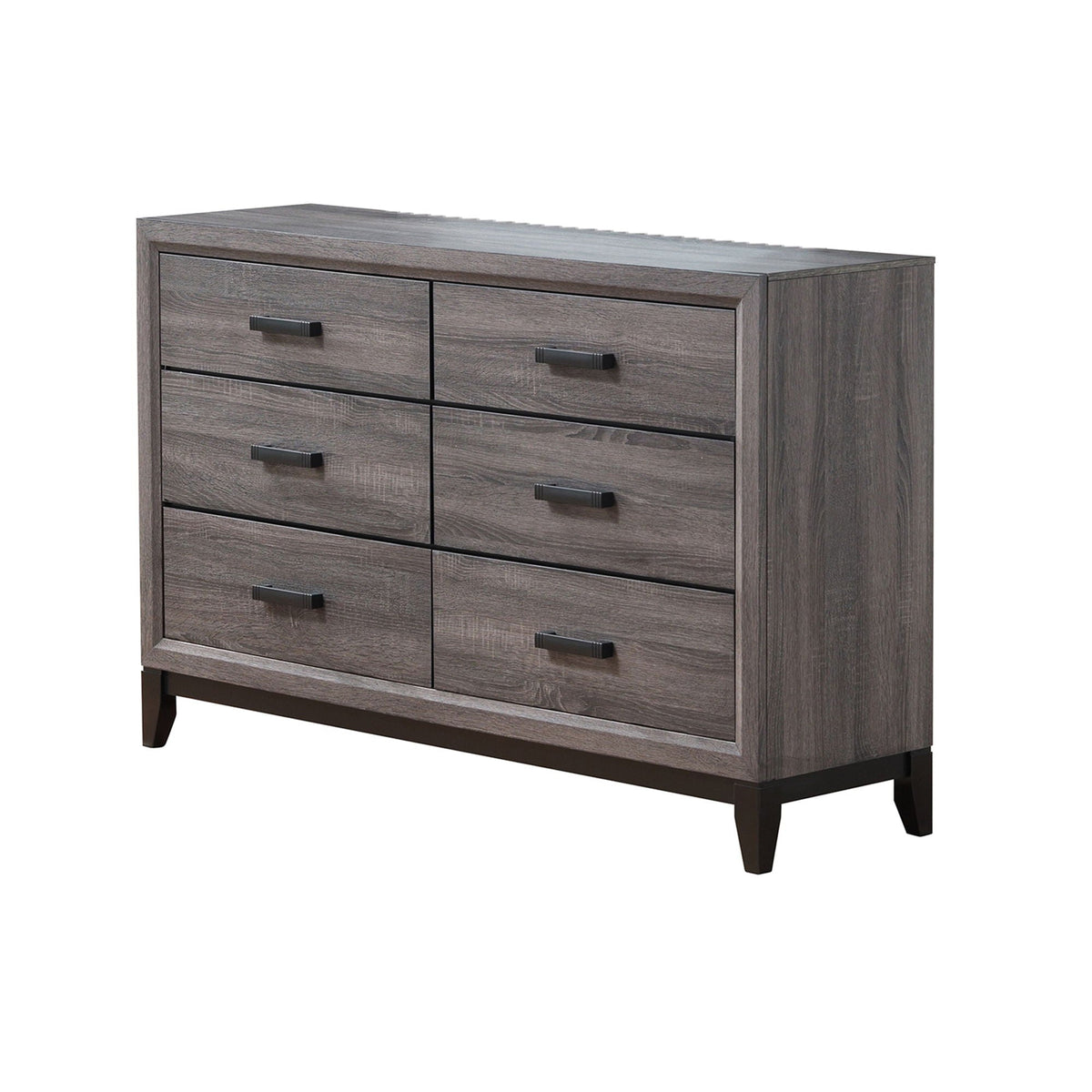 Mirage Dresser with Six Spacious Drawers - Dark Gray or White