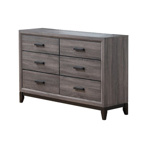 Mirage Dresser with Six Spacious Drawers - Dark Gray or White