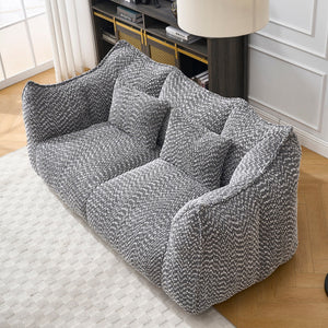 Comfortable Dual Beanbag Chair With High Resilience Foam Core For 2 People