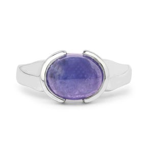 3.55  Carat Genuine Tanzanite .925 Sterling Silver Ring