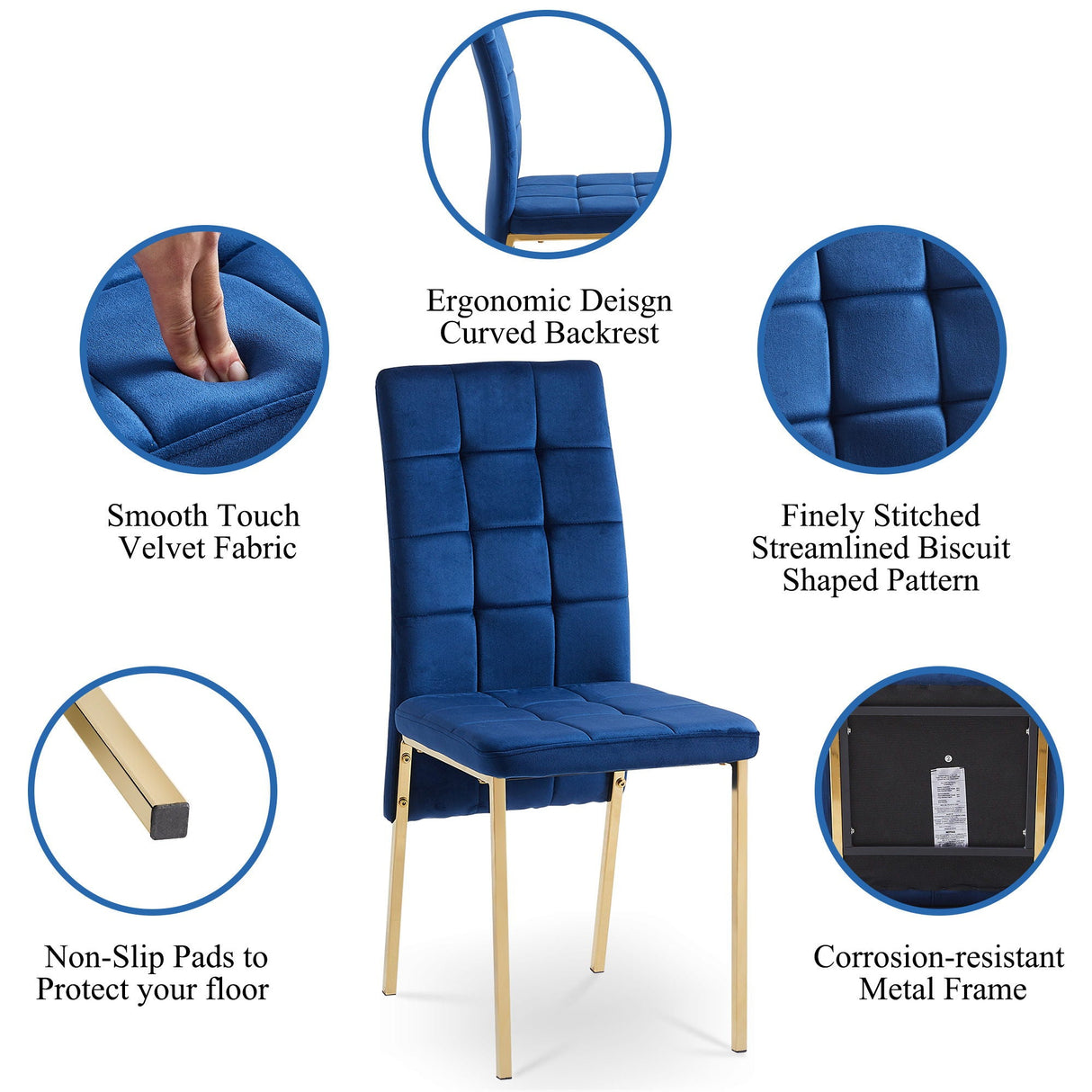 High Back Nordic Dining Chair Modern Chair With Color Legs